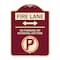 Signmission Fire Lane No Parking or Standing Anytime Heavy-Gauge Aluminum Sign, 24" x 18", BU-1824-24009 A-DES-BU-1824-24009 - alternate 1